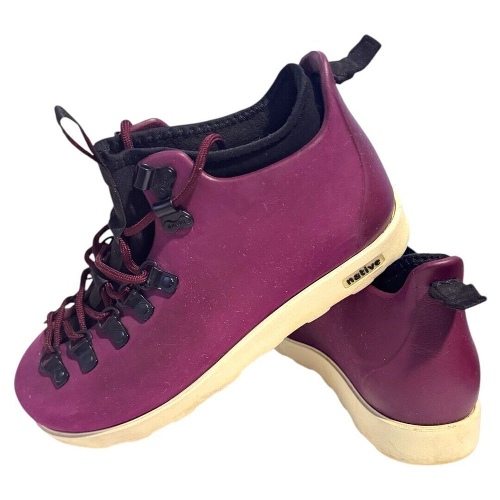 Waterproof Boots‎ by Native - Fitzsimmons Big Kid Red/White Boots woman's size 8
